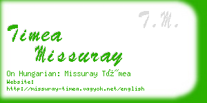 timea missuray business card